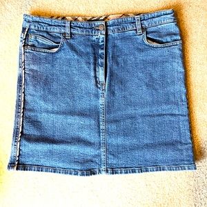 Burberry Denim mini skirt. Length- 17 in